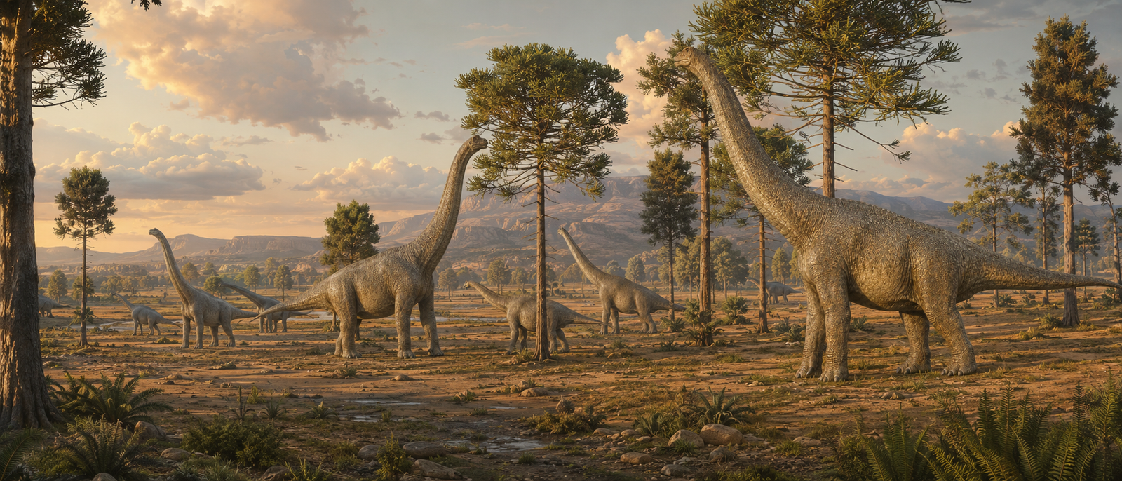 Brachiosaurus altithorax dans les plaines du Jurassique