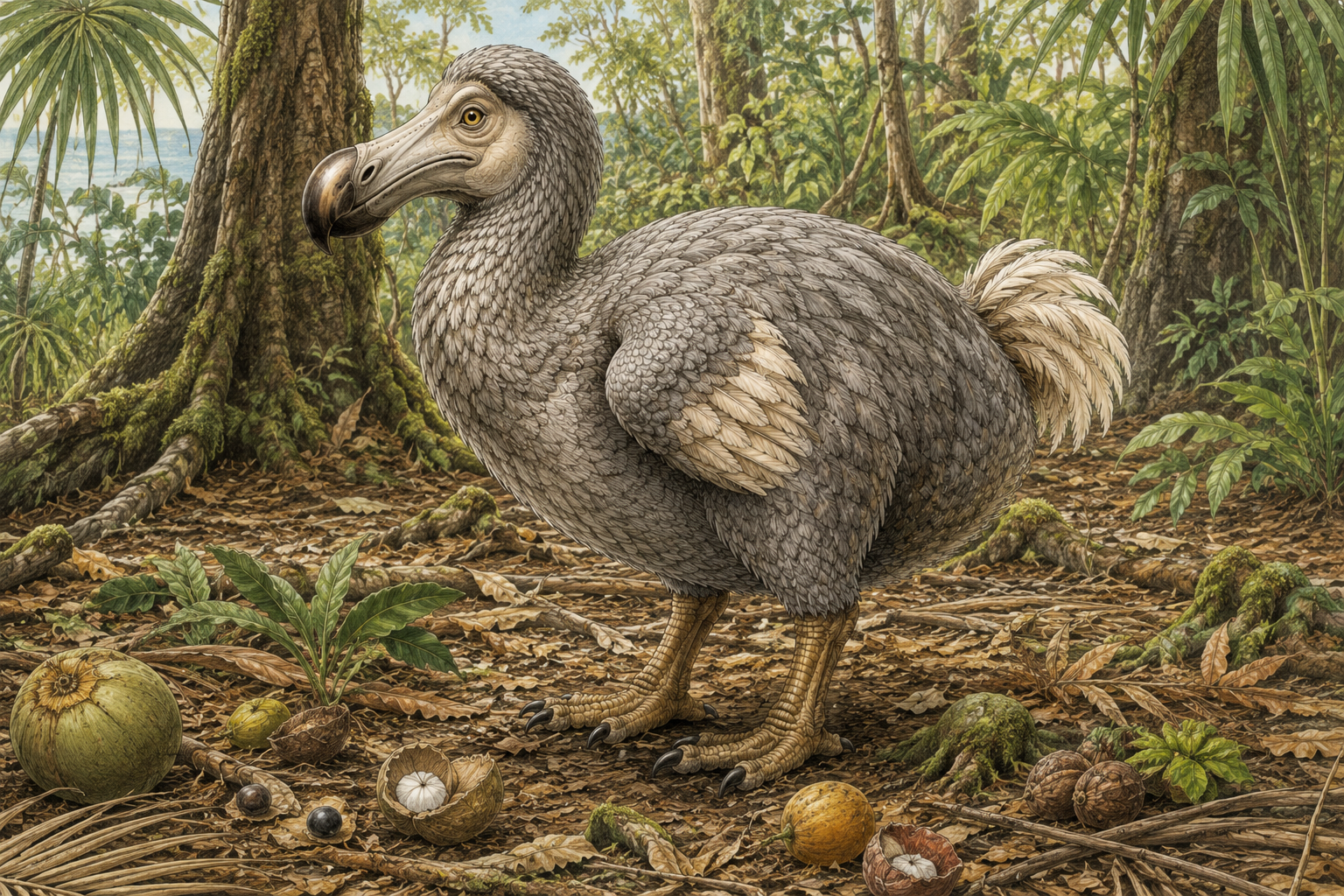 Dodo Raphus cucullatus de l'île Maurice